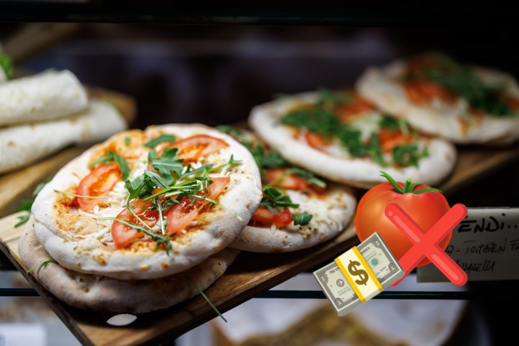 Pizzeria verlangt Aufpreis für Pizza ohne Tomaten