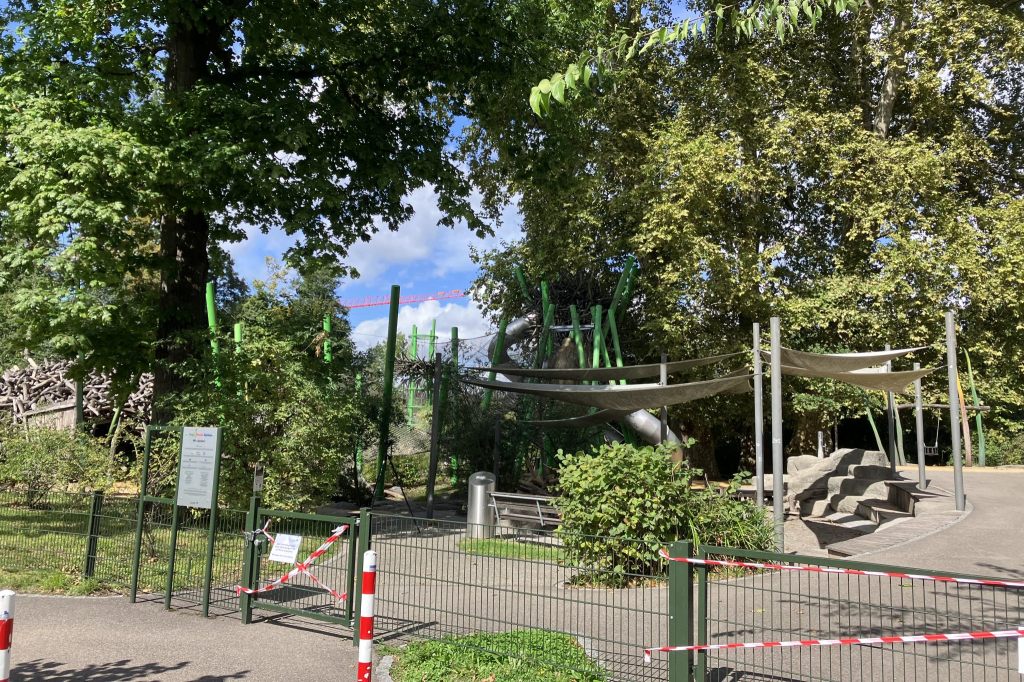 Spielplatz im Tierpark Lange Erlen wieder geöffnet