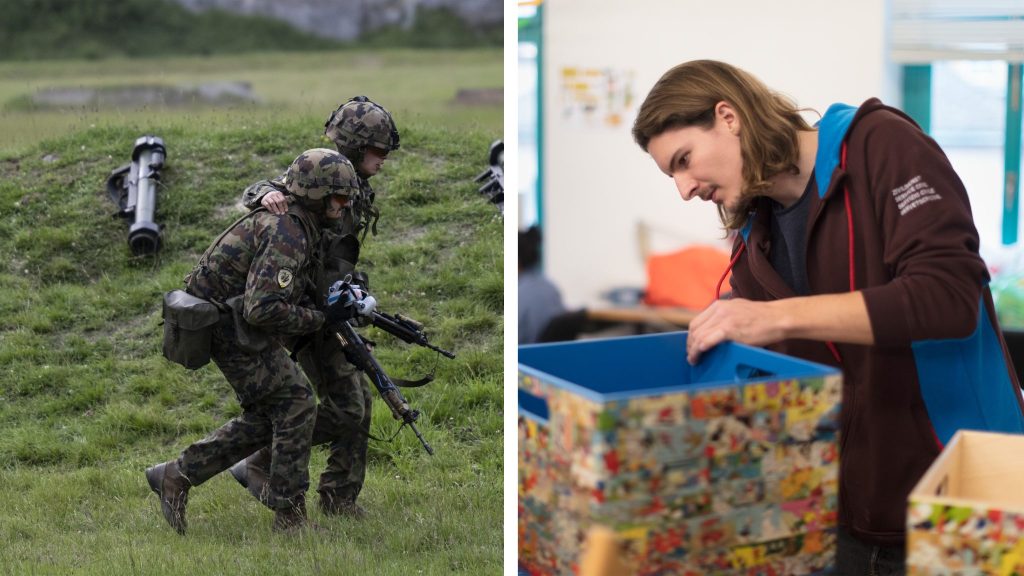 Parlament erschwert den Wechsel von der Armee zum Zivildienst