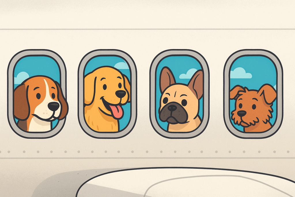 Italien erlaubt neu grosse Hunde in der Flugzeugkabine