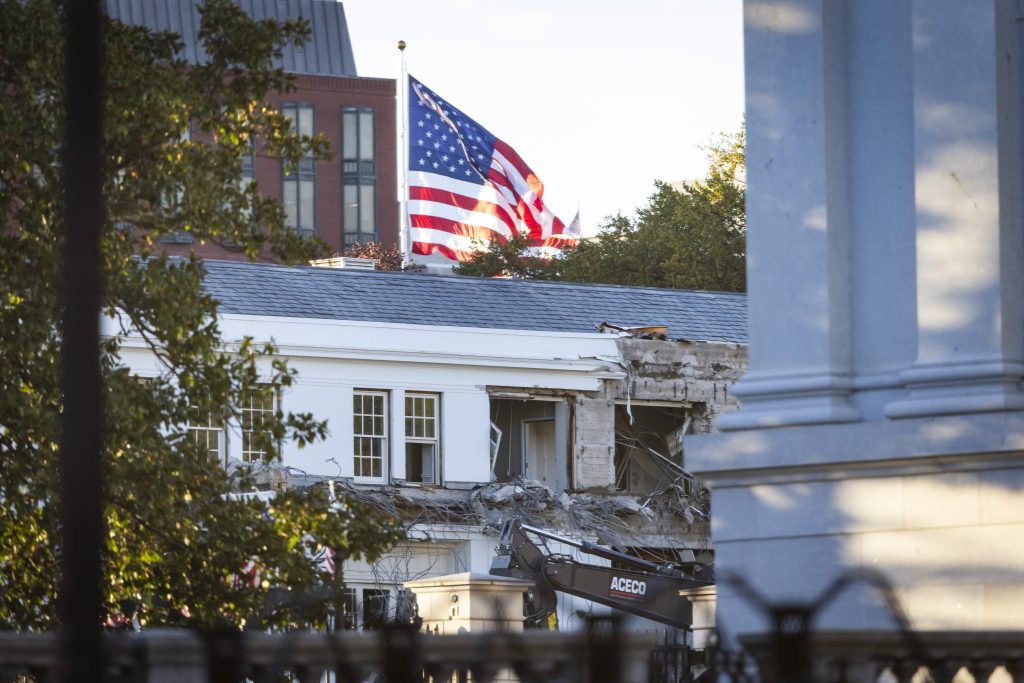 Abrissarbeiten am Weissen Haus für Trumps Ballsaal