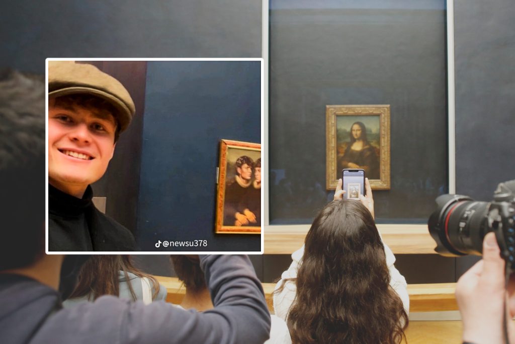 TikToker hängen kurzzeitig eigenes Bild in Louvre