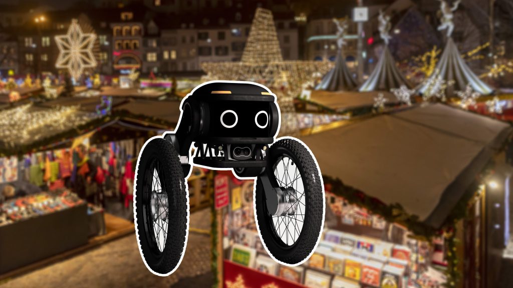 Sicherheitsroboter patrouilliert auch nicht am Weihnachtsmarkt