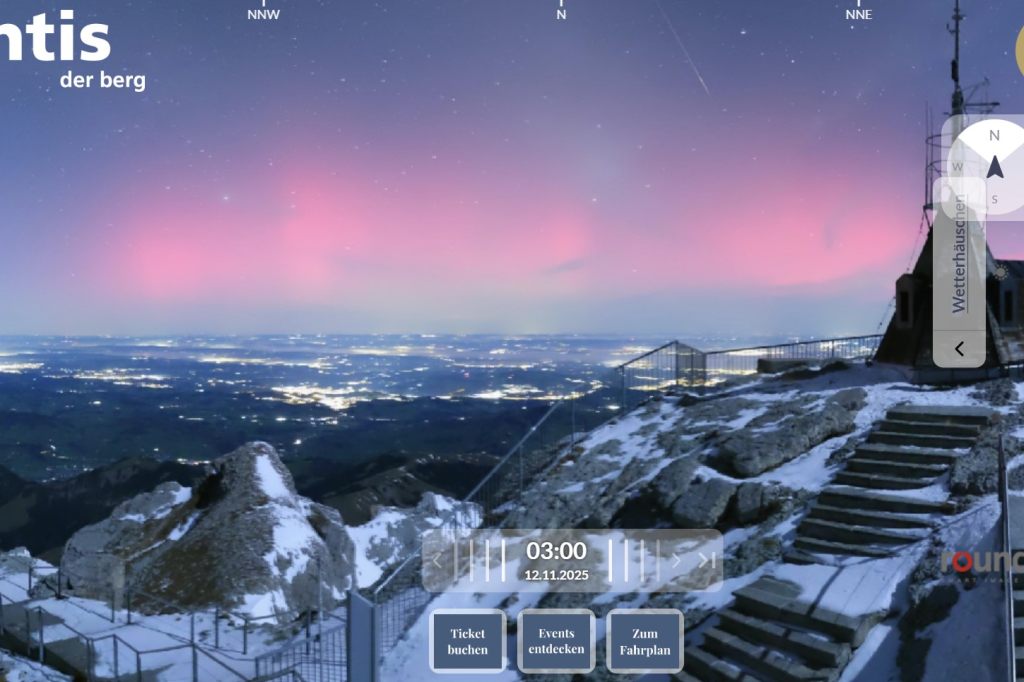 Polarlichter über der Schweiz wegen starkem Sonnensturm