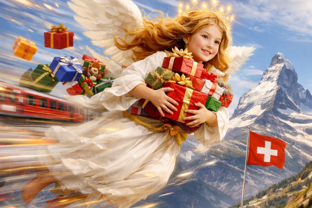 Christkind rast mit Überschallgeschwindigkeit durch die Schweiz