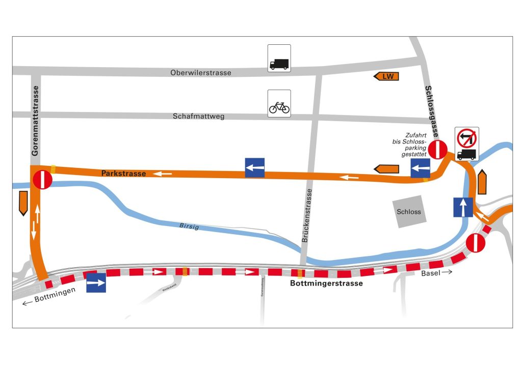 Arbeiten an der Bottmingerstrasse sind früher abgeschlossen als erwartet