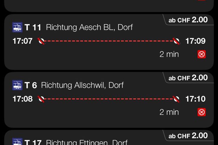 Apps zeigen BVB-Ausfall an: Trams fahren aber normal