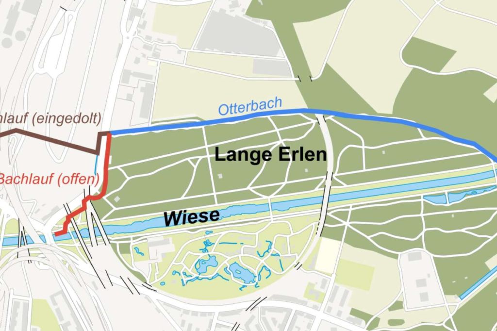 Der Otterbach soll künftig oberirdisch durch Basel fliessen